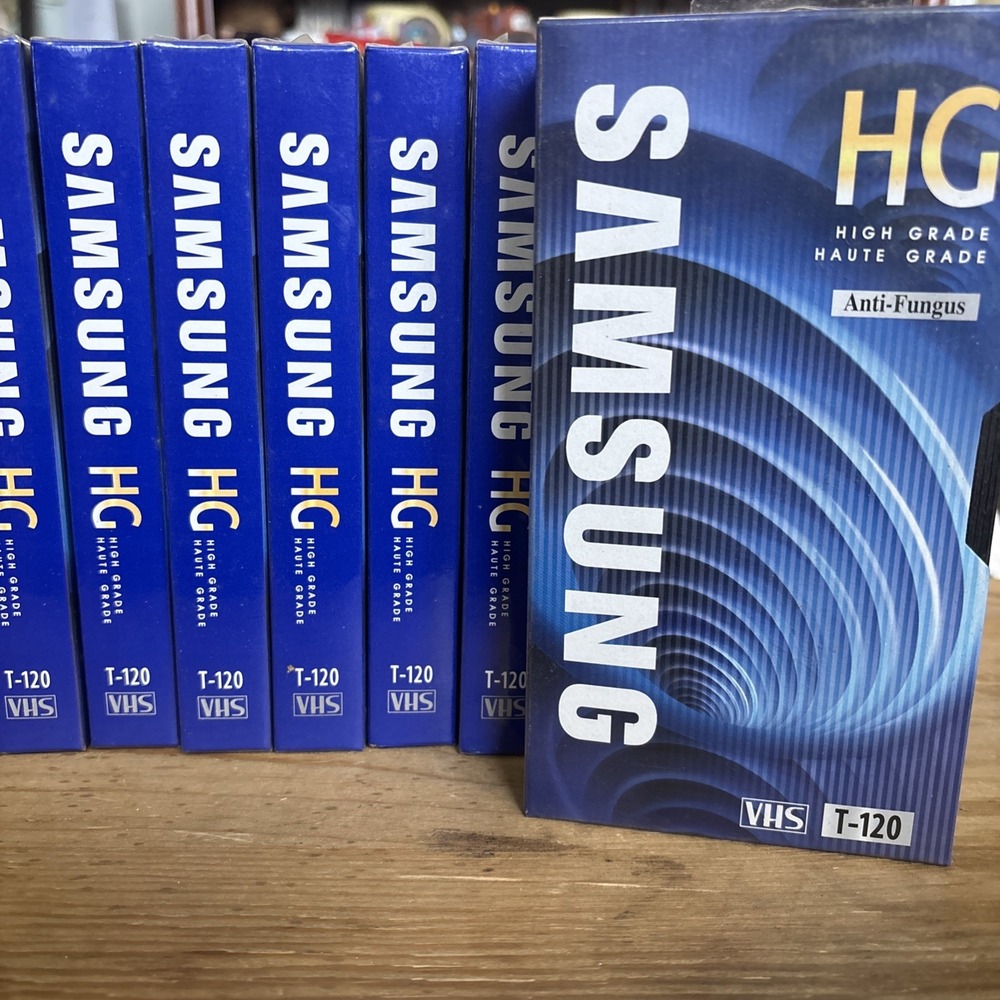 Samsung HG (High Grade) T-120 VHS Tape 6-Hour VTG NOS‎ 11 New Sealed Anti Fugus